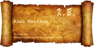 Kadi Bettina névjegykártya